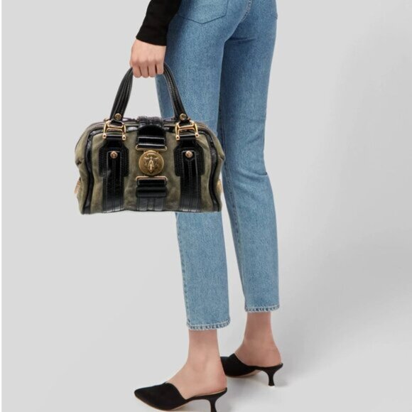 Gucci Suede Medium Aviatrix Handle Bag - Picture 2 of 14